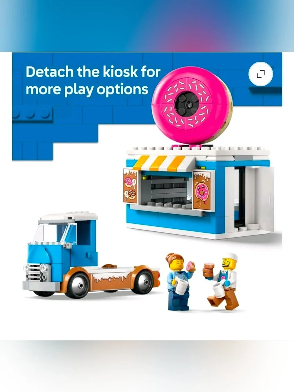 LEGO City Donut Truck Toys - Building Toys for Kids, Boys & Girls, Ages 5+ - Mob